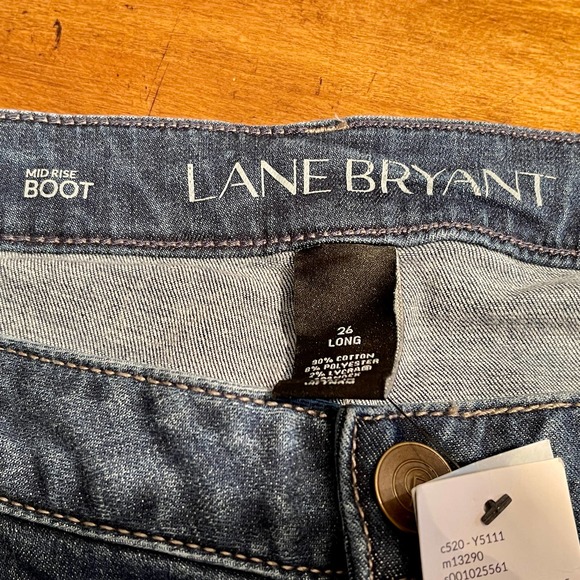 Lane Bryant Boot Cut Mid Rise Blue Women's 26L New W. Tags S933-2000 - Picture 10 of 10